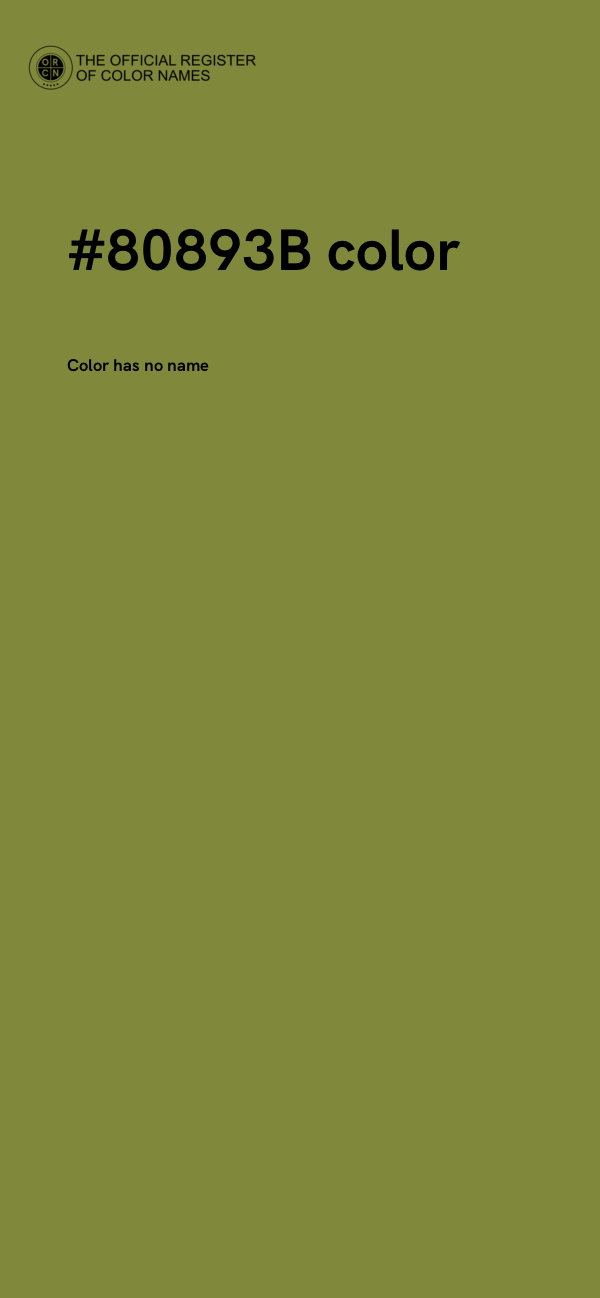 #80893B color image