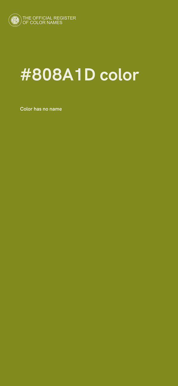 #808A1D color image