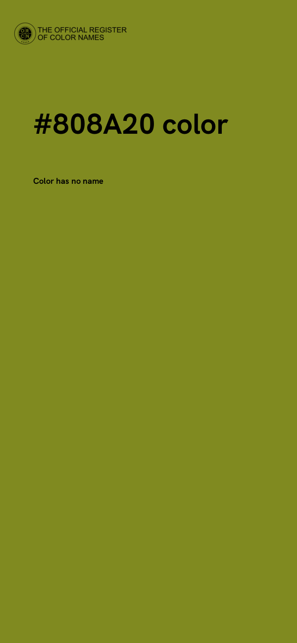 #808A20 color image