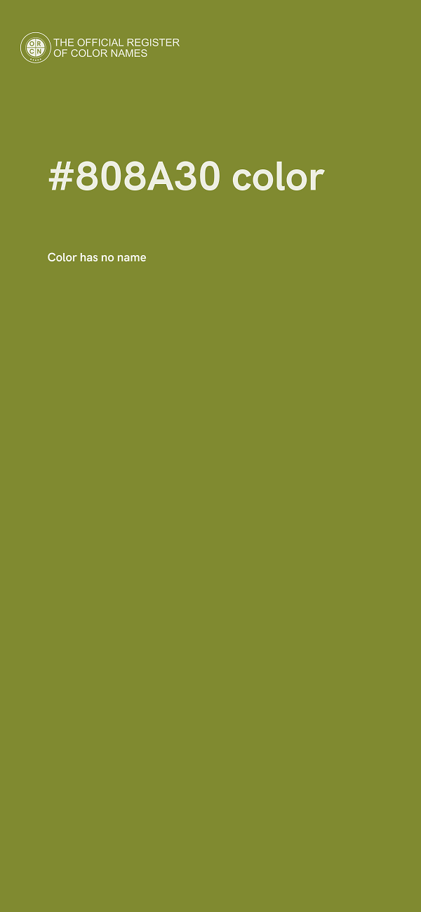 #808A30 color image