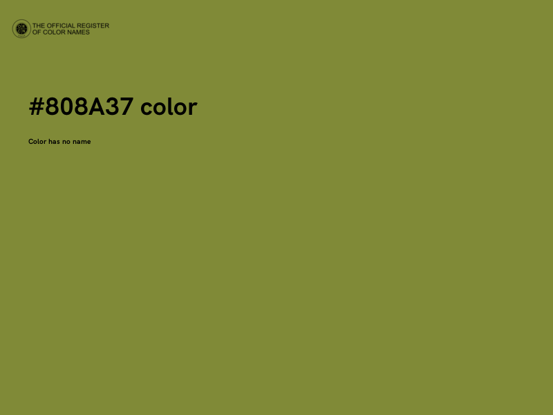#808A37 color image