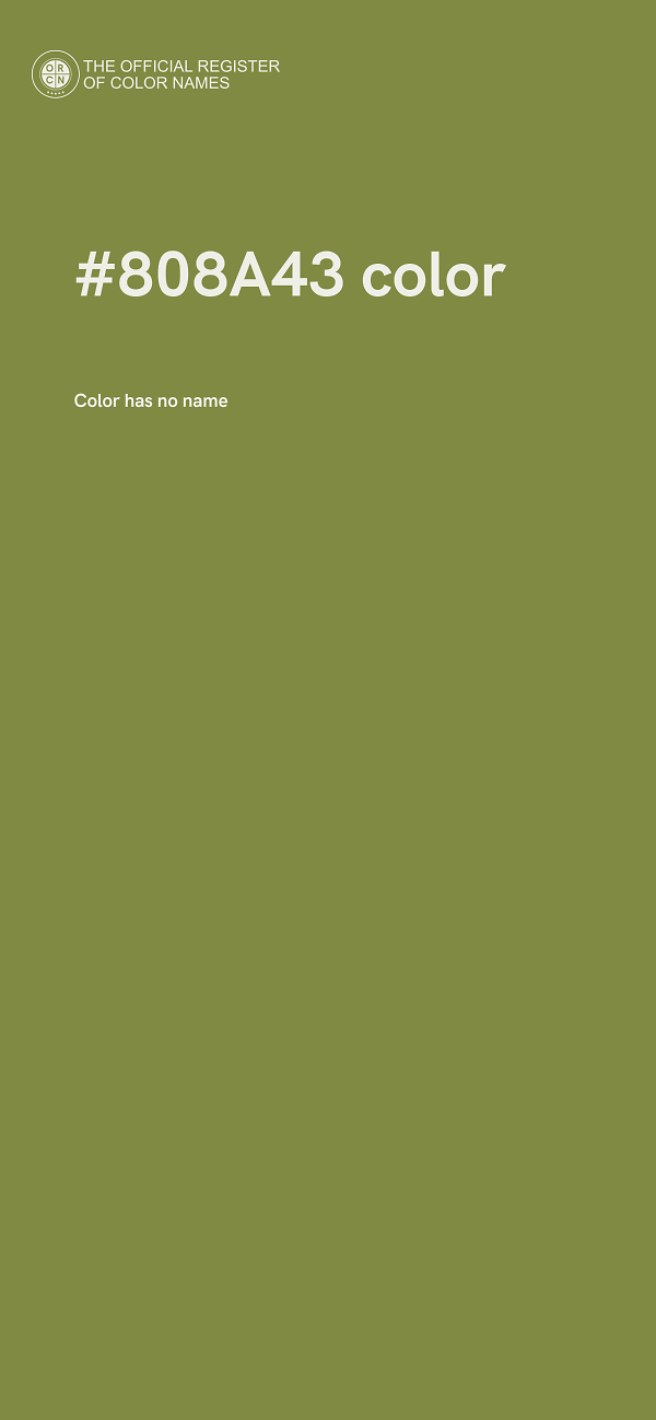 #808A43 color image