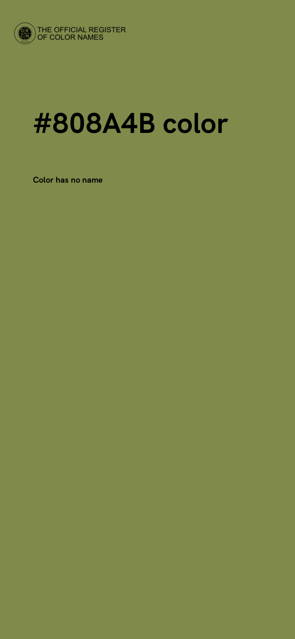#808A4B color image