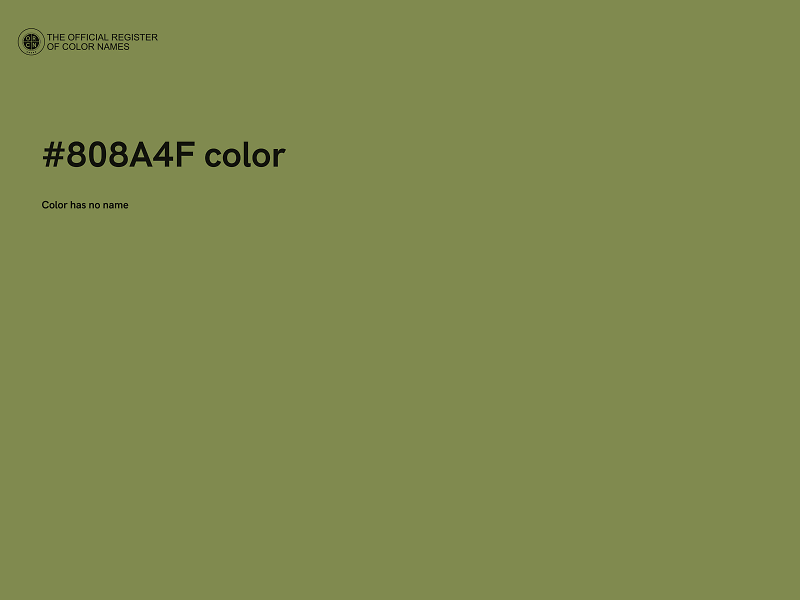 #808A4F color image