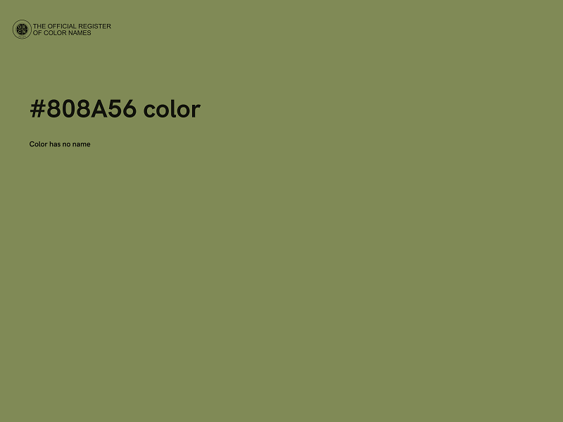 #808A56 color image