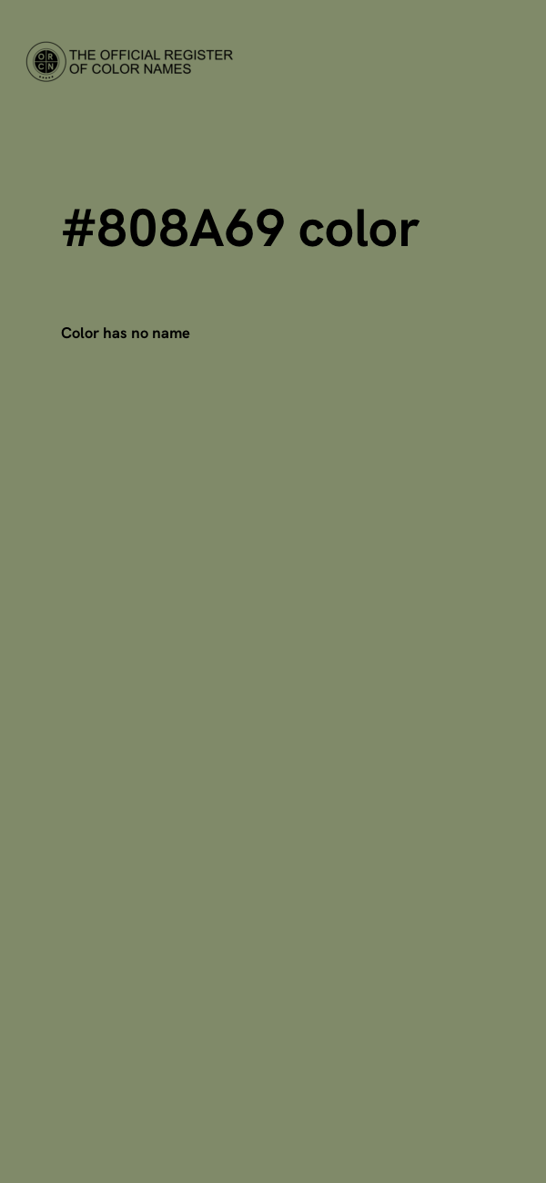 #808A69 color image