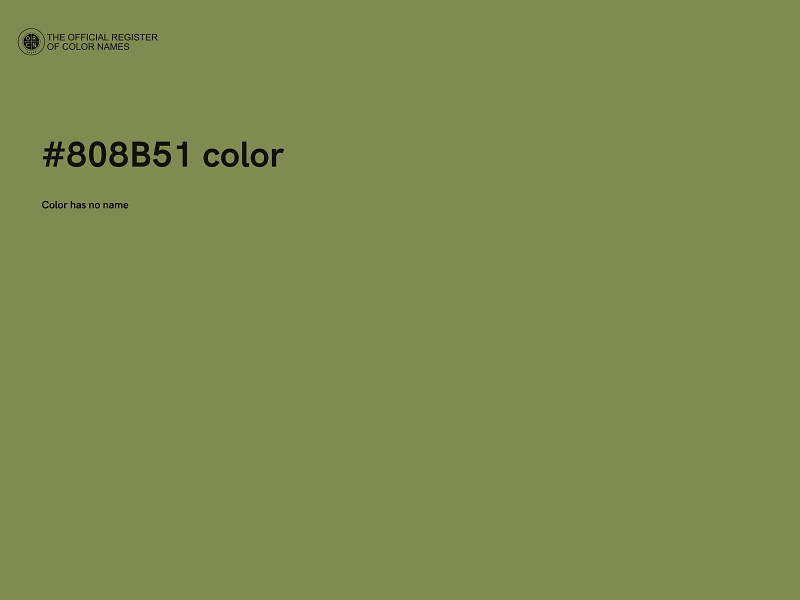 #808B51 color image