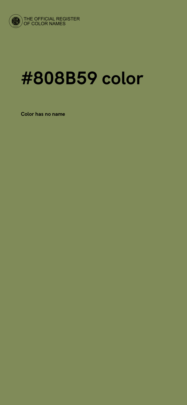#808B59 color image