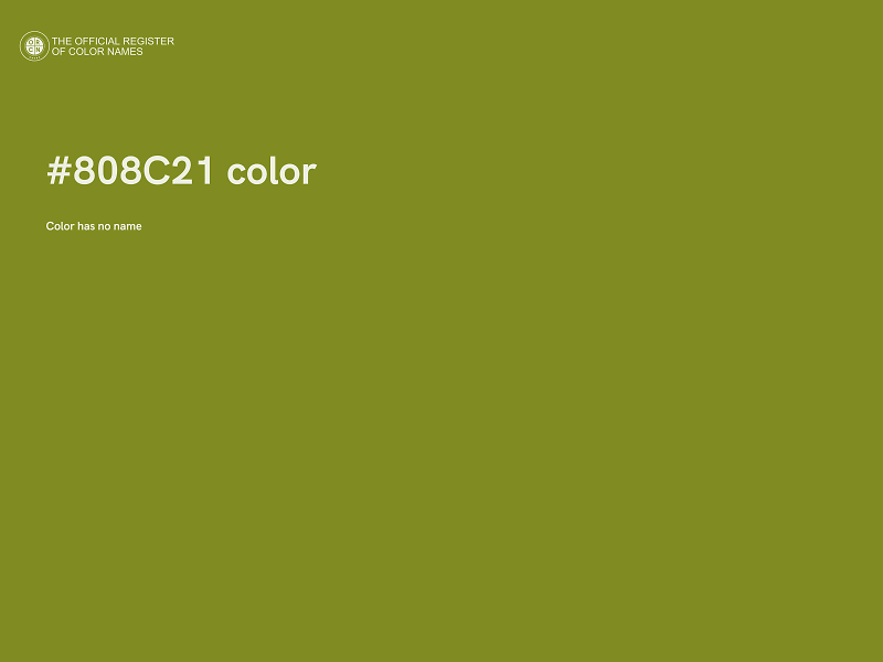 #808C21 color image