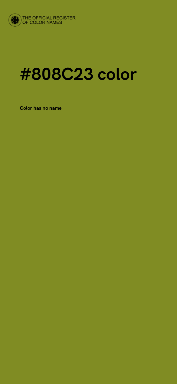 #808C23 color image