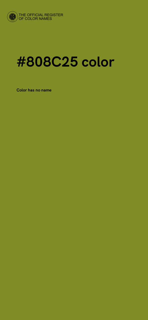 #808C25 color image