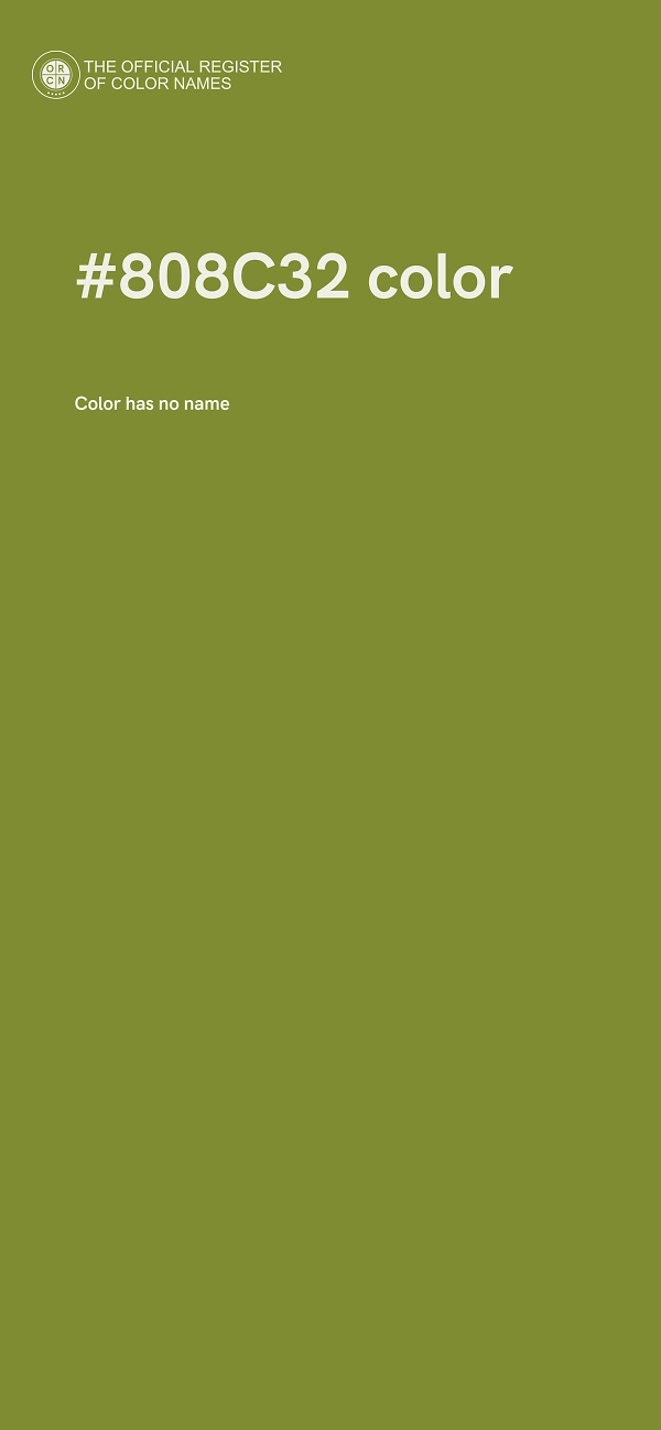 #808C32 color image