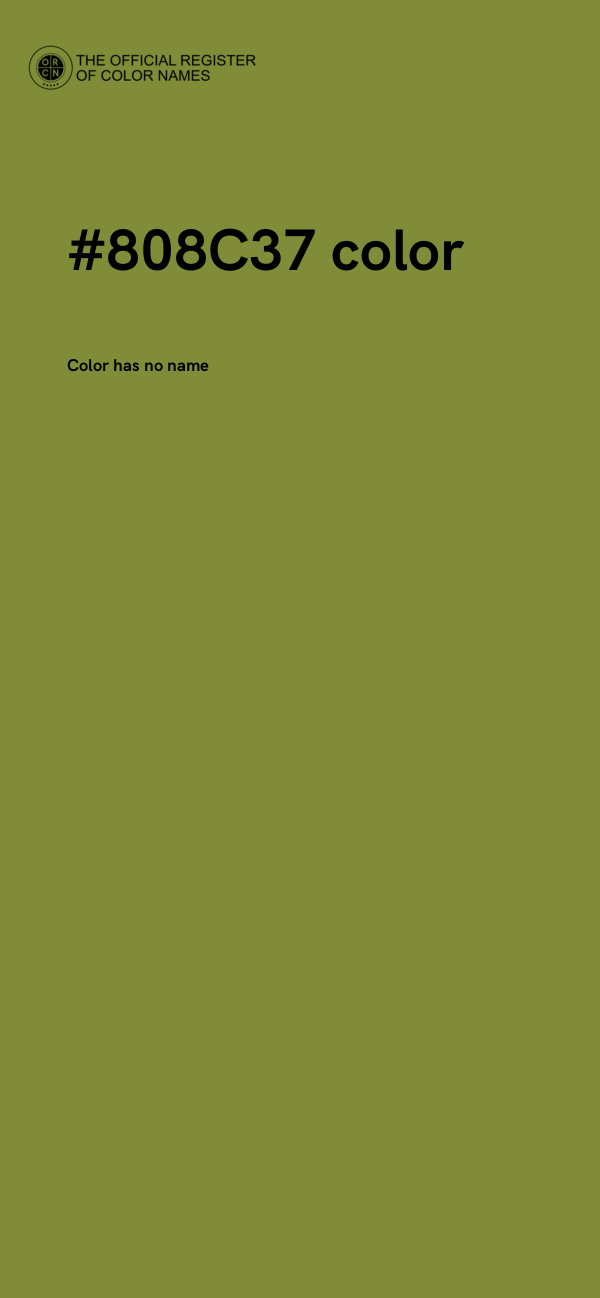 #808C37 color image