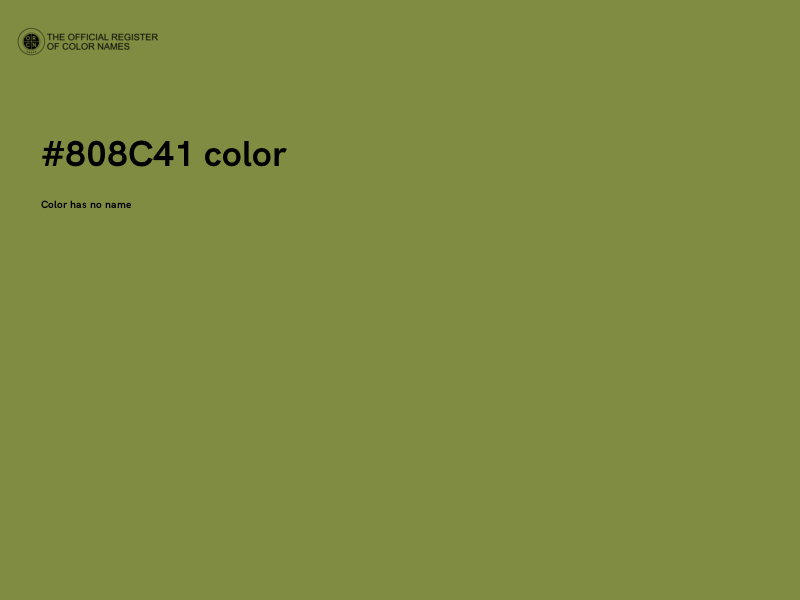 #808C41 color image