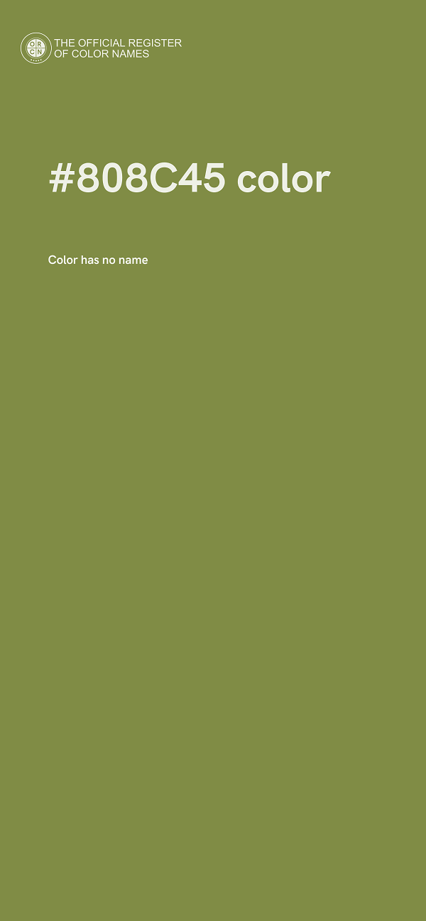 #808C45 color image