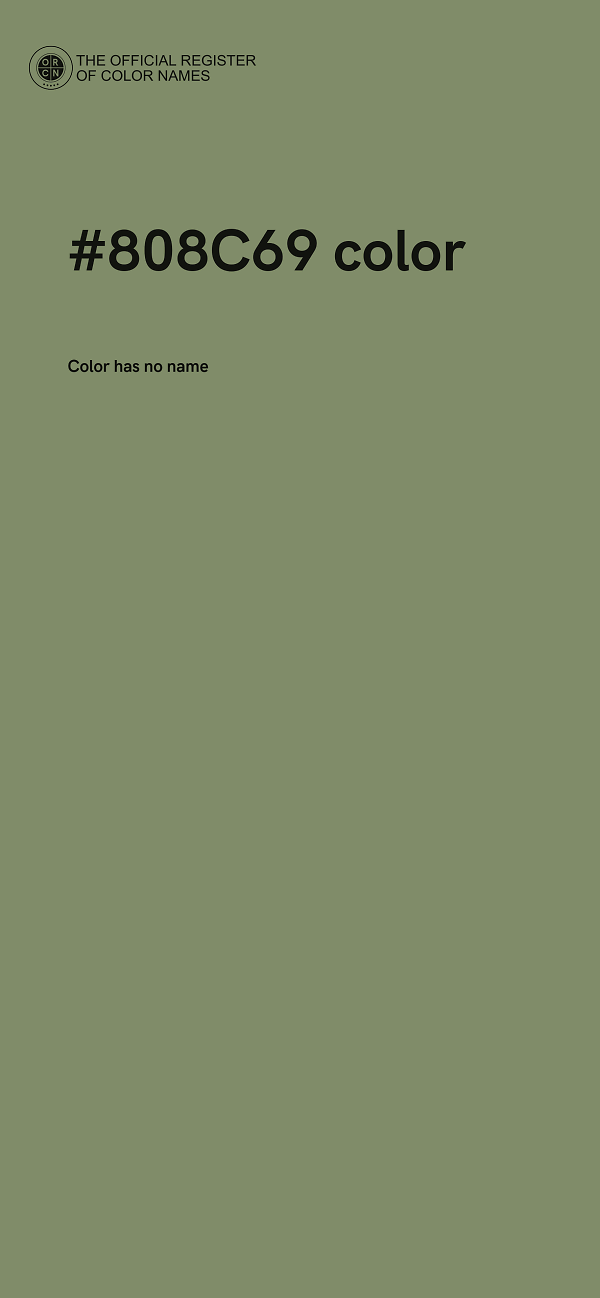 #808C69 color image
