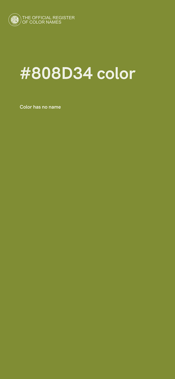 #808D34 color image