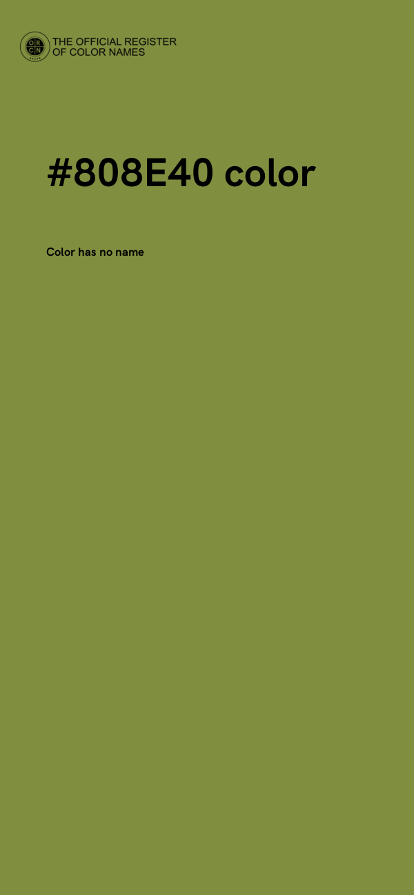 #808E40 color image