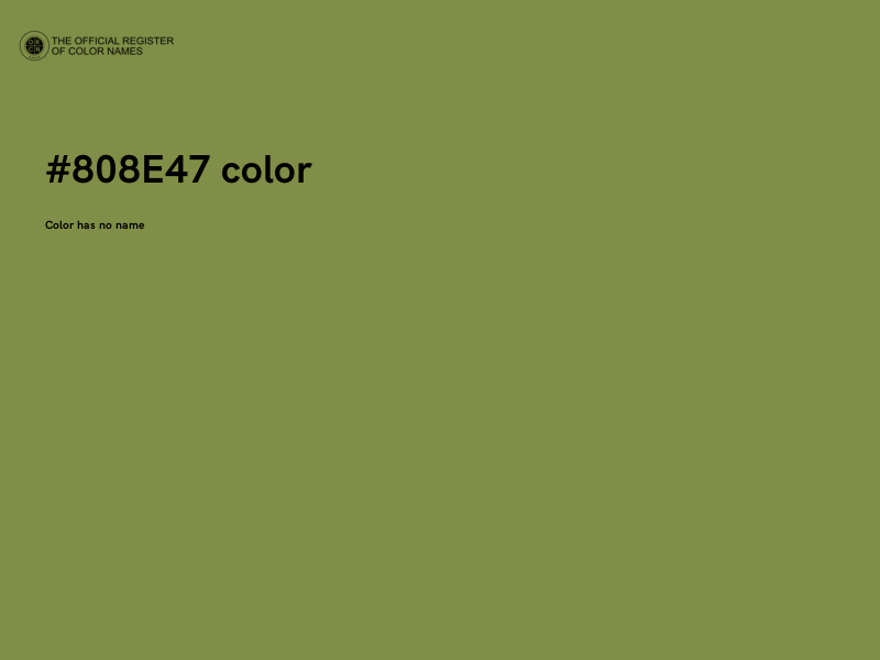 #808E47 color image