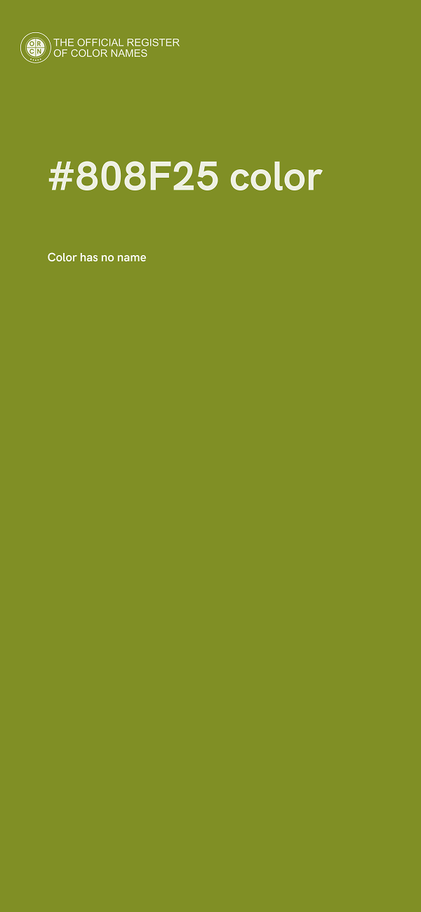 #808F25 color image