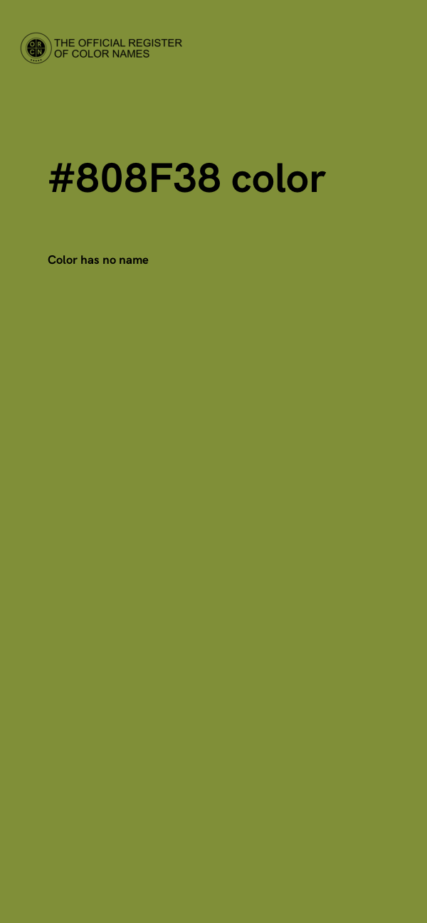 #808F38 color image