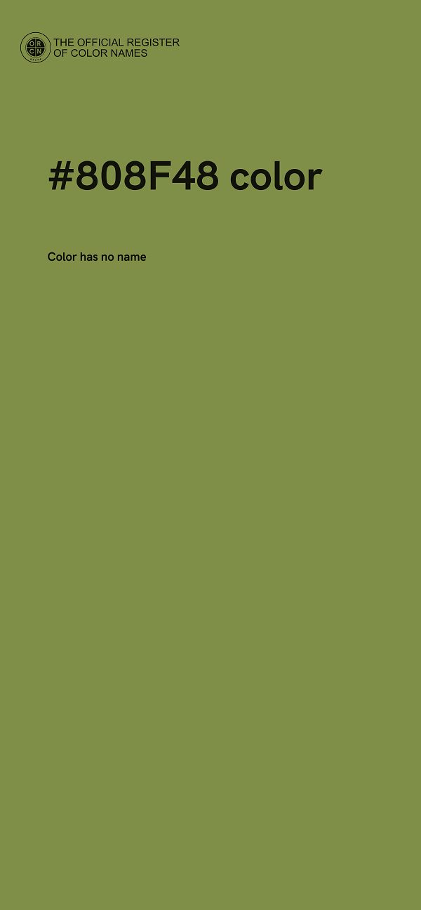 #808F48 color image