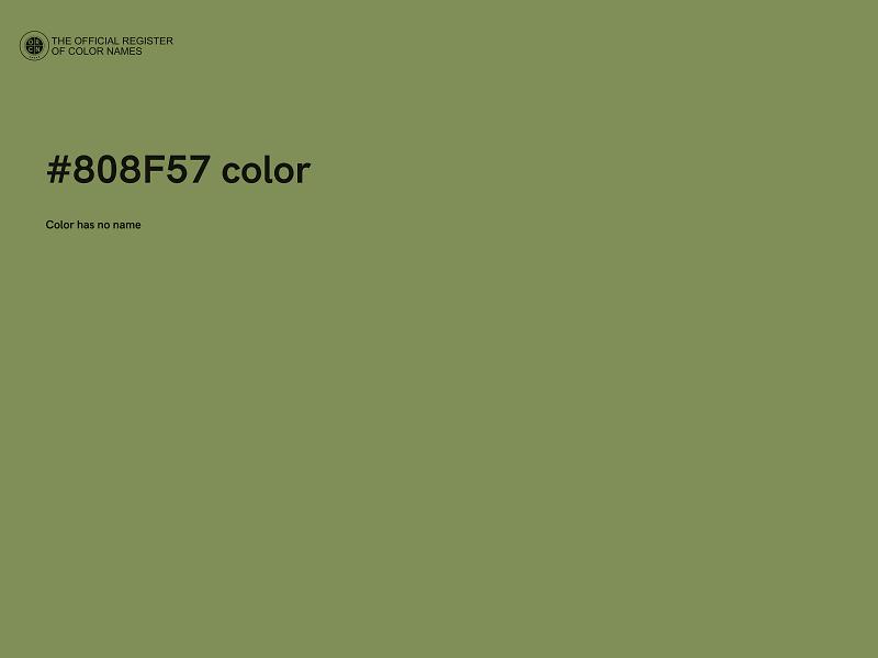 #808F57 color image