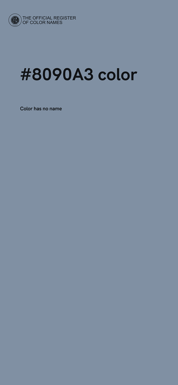 #8090A3 color image