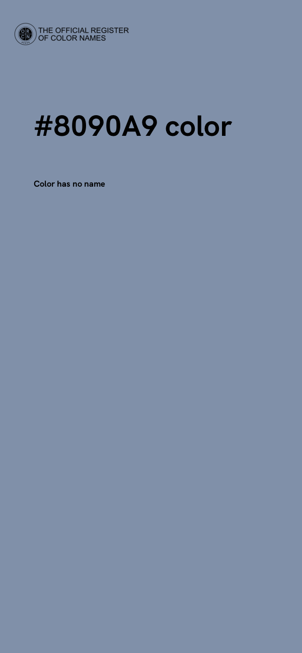 #8090A9 color image