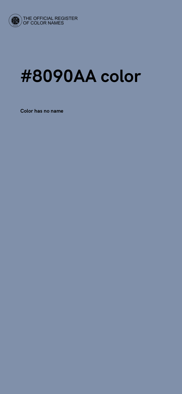 #8090AA color image