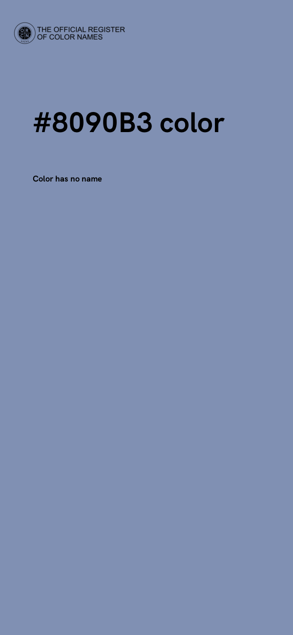 #8090B3 color image