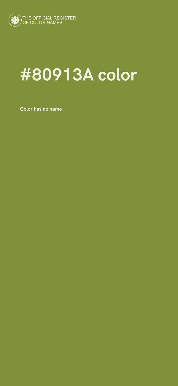 #80913A color image