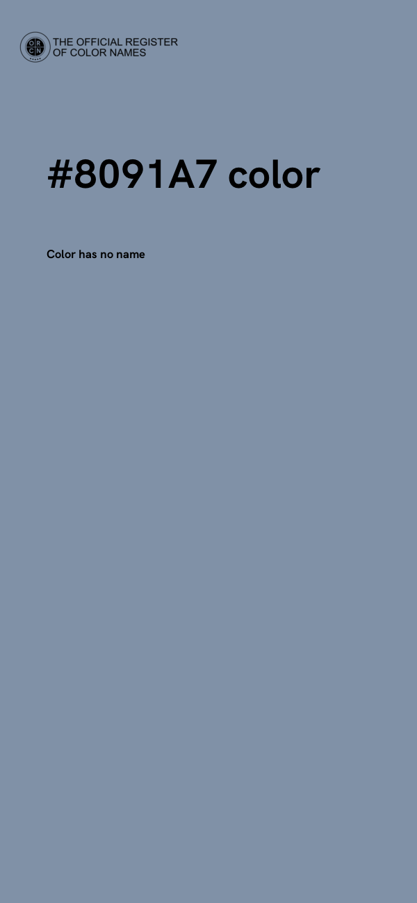 #8091A7 color image