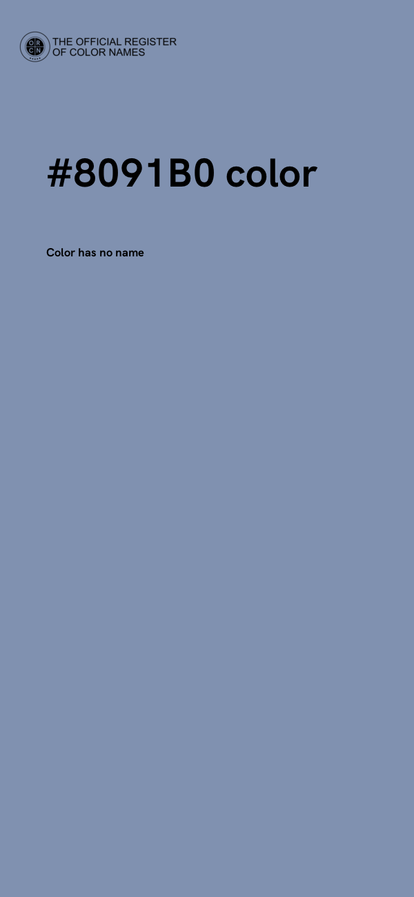 #8091B0 color image