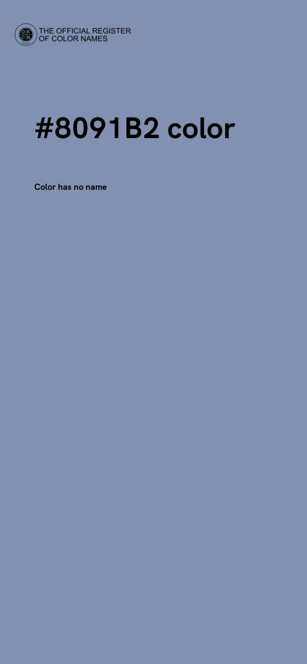 #8091B2 color image