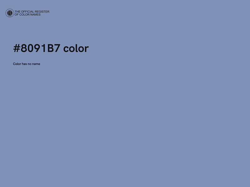 #8091B7 color image