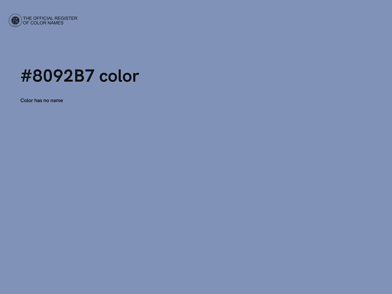 #8092B7 color image