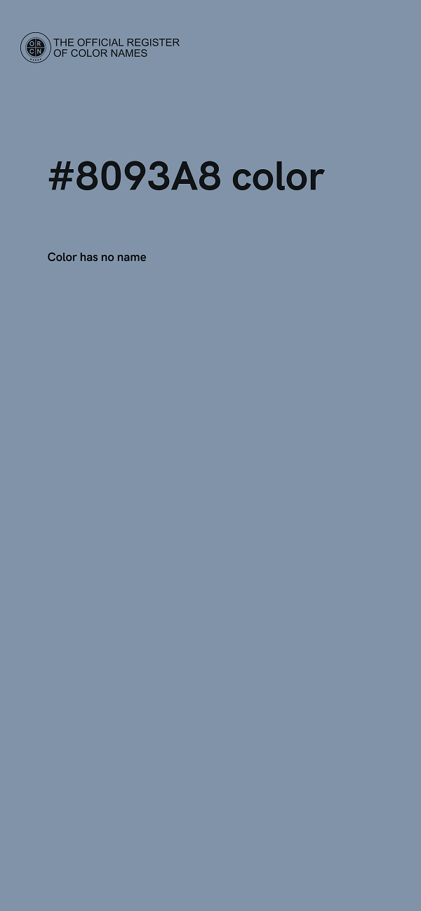 #8093A8 color image