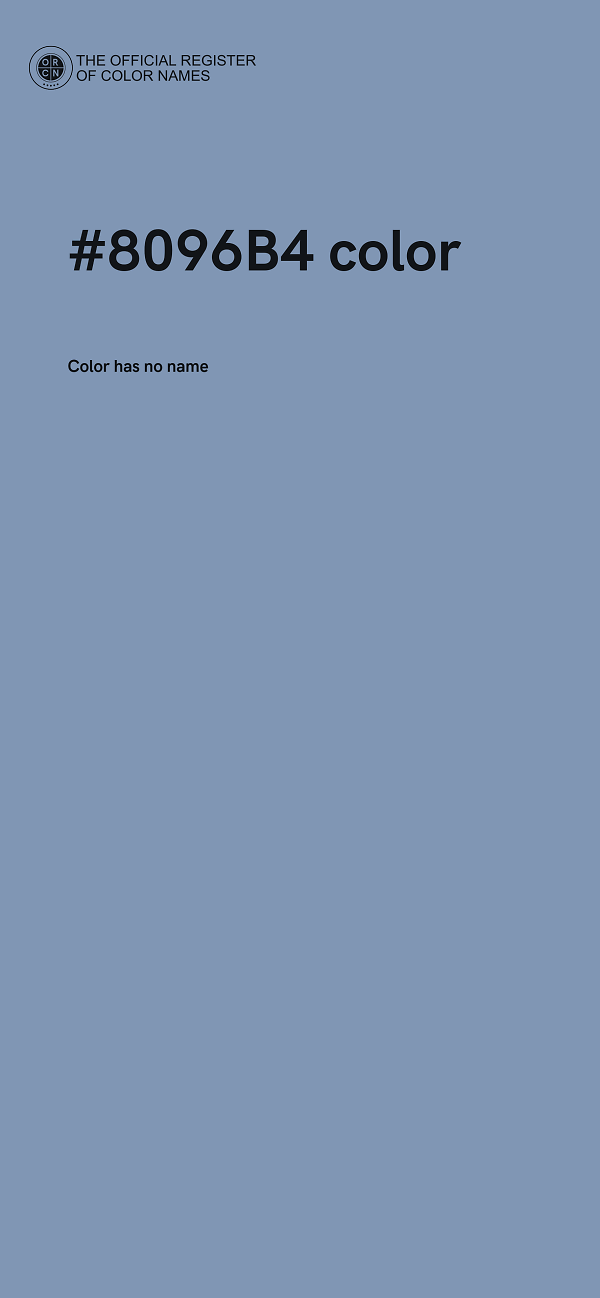 #8096B4 color image