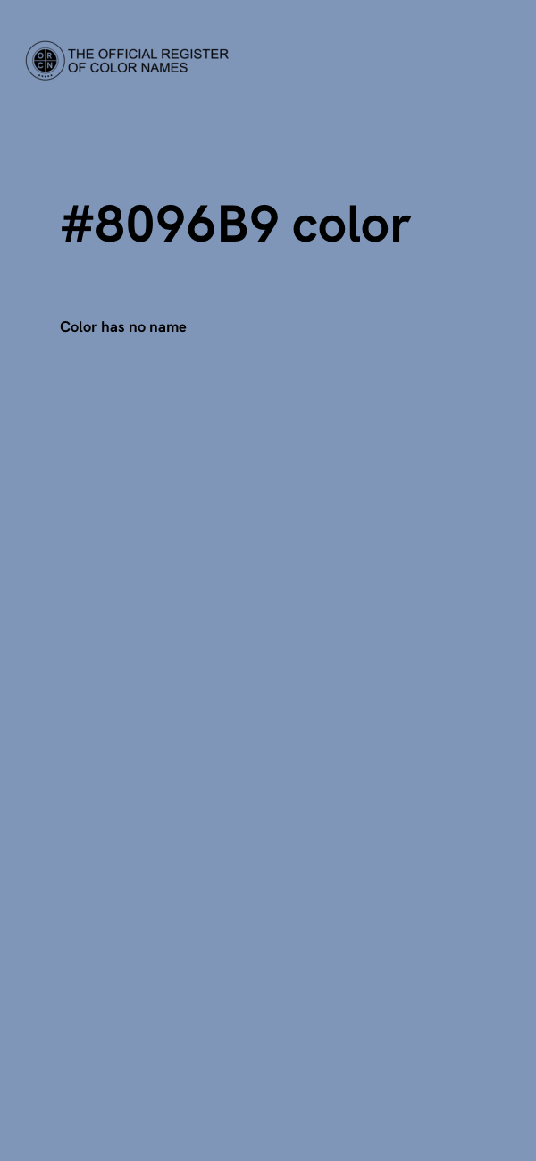 #8096B9 color image
