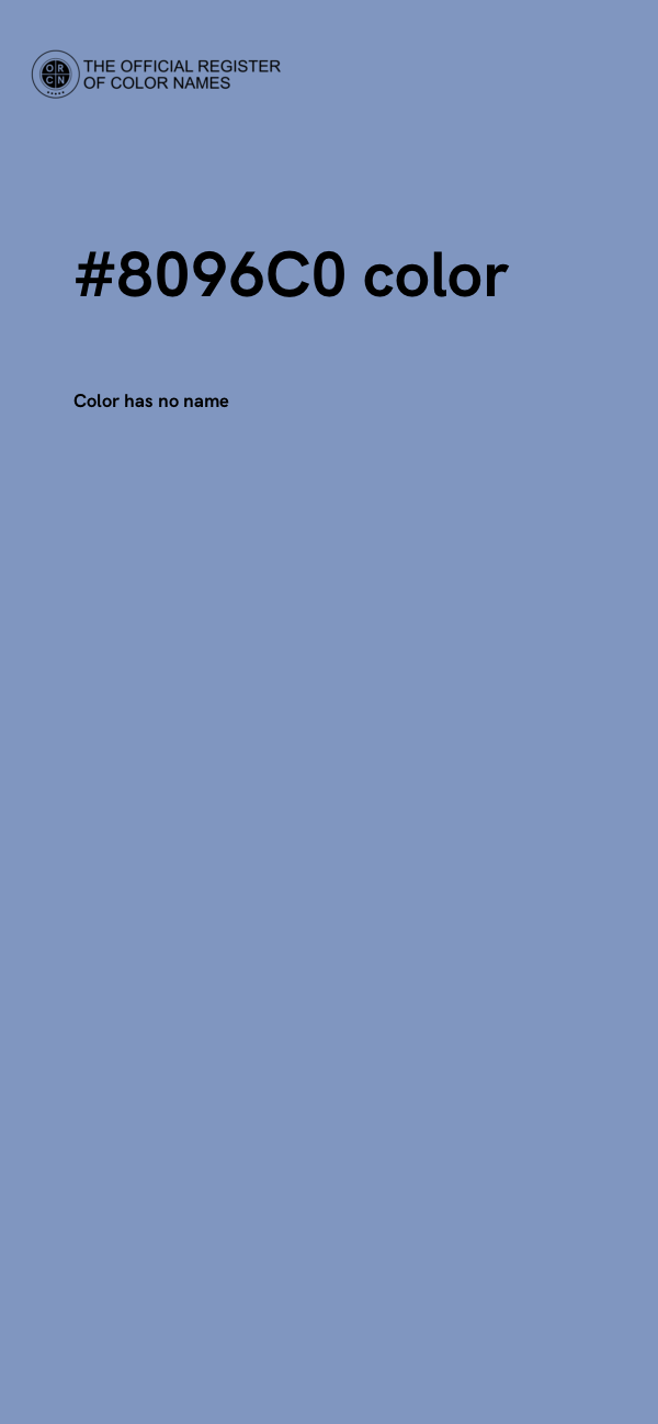 #8096C0 color image