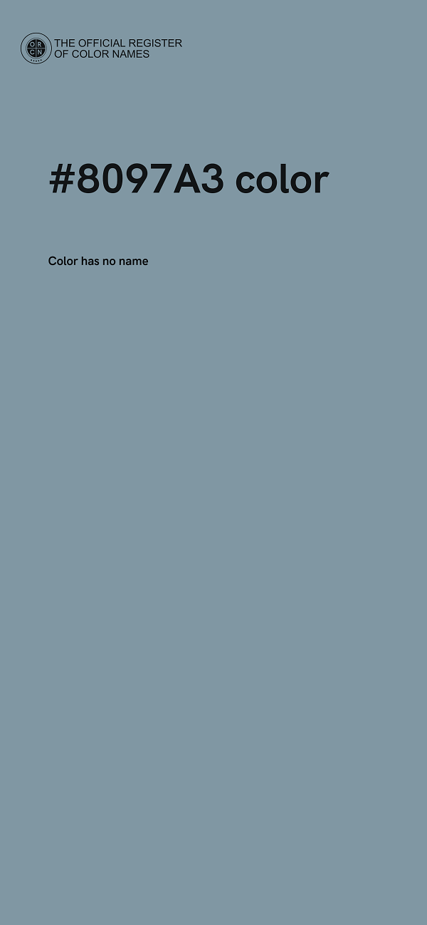 #8097A3 color image