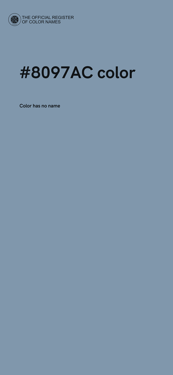 #8097AC color image
