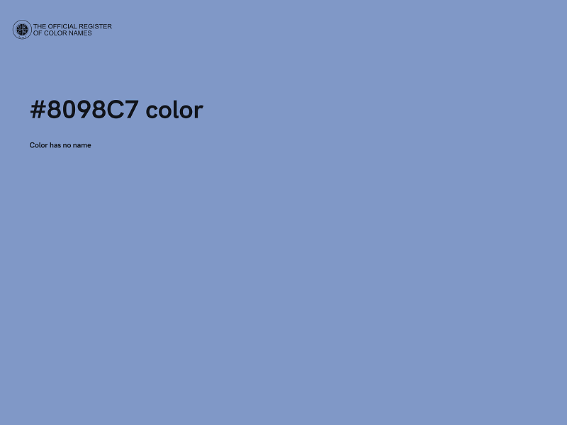 #8098C7 color image