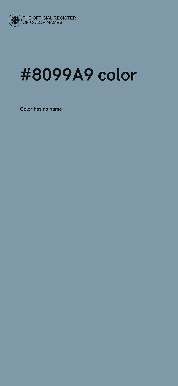 #8099A9 color image