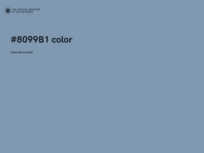 #8099B1 color image