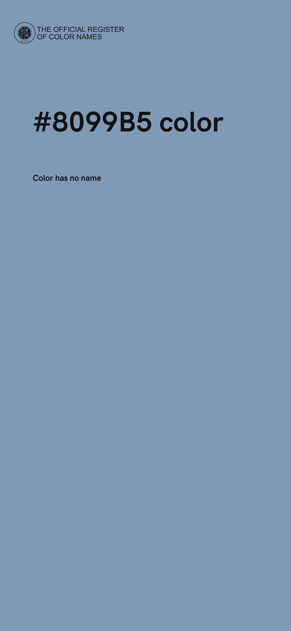 #8099B5 color image