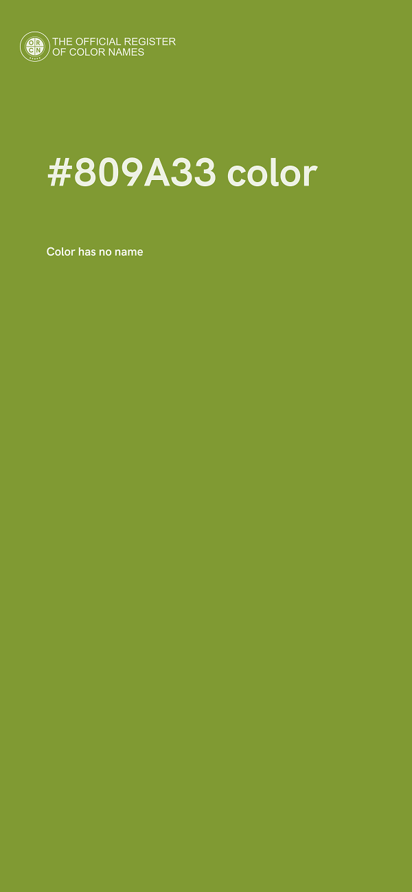 #809A33 color image