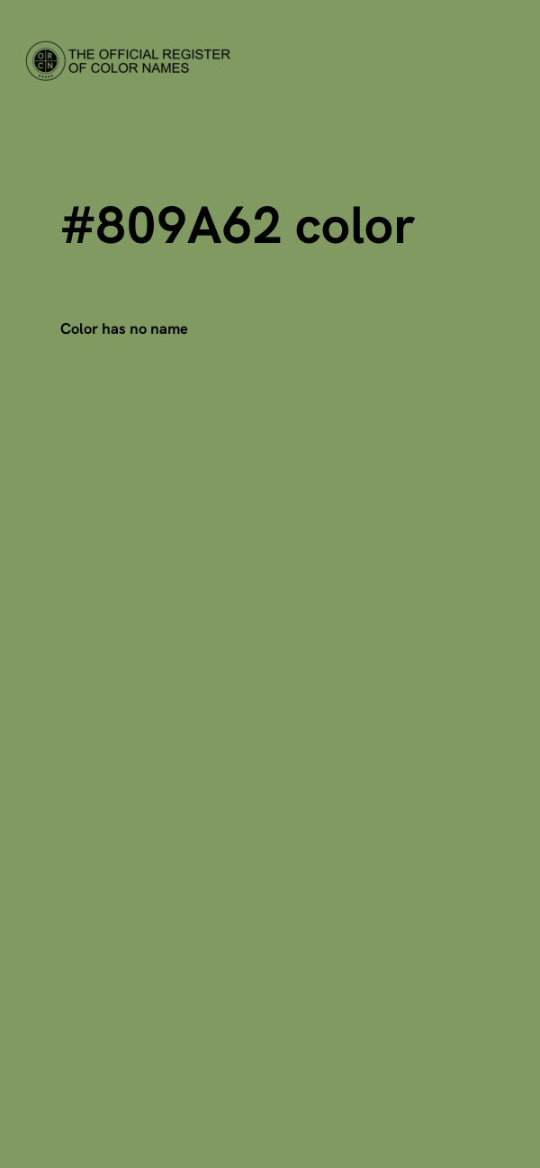 #809A62 color image