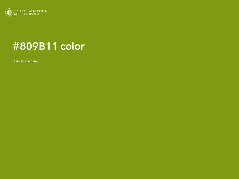 #809B11 color image